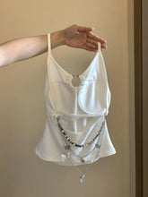 Lunivop Spice Girls Unique Minority Chain Sling Vest New Moda All-match Slim Sleeveless Camis Short Hollow Out Chain Backless Top