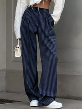 Lunivop New Korean Fashion Striped Women Wide Pants Casual Designer Straight Trousers Vintage High Waist y2k Baggy Pants