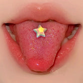 Lunivop Candy Color Love Star Tongue Stud Piercing Acrylic Color Five-pointed Star Stainless Steel Tongue Decoration Puncture Jewelry