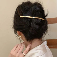 Lunivop New Fashion Metal One Word Clip Hairpin Women Elegant Ponytail Clip Side Bang Horsetail Hairpin Barrettes Accessories