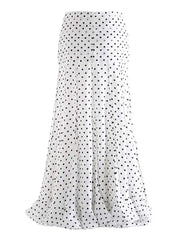 Lunivop Fashion Women's High Waist Skirt Polka Dot Flounce Elegant A Line Female Skirts New Tide