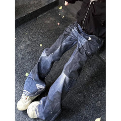 Lunivop Blue Womens Jeans High Waist Vintage Straight Baggy Casual Denim Pants Streetwear American Style Fashion Wide Leg Denim Trouser