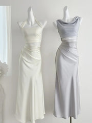 Lunivop Korean Style Waistband Long Dresses Luxury Satin Bodycon Vestidos De Galar Dress Summer Playa Mujer Holiday Vestidos New