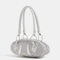 Lunivop Hot Girls Silver Shoulder Bags Women New High Street Pu Leather Casual Y2k Handbag Female Vintage Underarm Bag Aesthetic