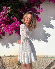 Lunivop Summer Casual Holiday Dress 2024 New Arrivals Square Neck Lantern Sleeve Birthday Party Dresses Mini Women's Clothing