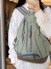 Lunivop Trendy Double-oulder American Embroidery Bapa Large Capaci Women's Bag New Sle Iuencer Casual Polyester