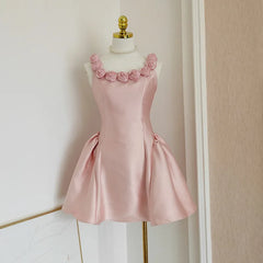 Lunivop Fashion Solid Color Flowers Dress Women's Sleeveless Waist Retraction A Line Dresses 2025 Summer New Tide