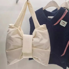 Lunivop Elegant Bow Design Tote Bag Women Versatile Minimalist Feminine Shoulder Bag Ladies Roomy Spacious Chic Casual Crossbody Bag New