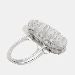 Lunivop Hot Girls Silver Shoulder Bags Women New High Street Pu Leather Casual Y2k Handbag Female Vintage Underarm Bag Aesthetic