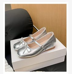 Lunivop Women Loafers Summer Lightweight Comfortable Luxury Mary Jane Shoes Fashion Bow-knot Buckle Strap Ballet Shoes