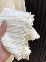 Lunivop Women Long Sleeve Knitted Top Textured Stretchy Mock Neck Fitted Sweater Pullover Jumper Fall Winter Teen-girl Basic Outfit