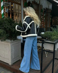 Lunivop Women's Wear Autumn/Winter New Product Blended Long Sleeve Collar Warm Coat Cotton Jacket