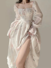 Lunivop Summer Elegant Floral Fairy Dress Woman Beach Style Party Long Sleeve Midi Dress Fashion Female One Piece Dress Korean Boho