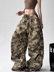 Lunivop Y2K Camouflage Cargo Pant Women Streetwear Loose Hip Hop Harajuku Trousers American Vintage High Waist Summer Bf Casual Pants