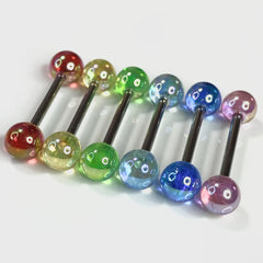 Lunivop Tongue Nail Fashion Acrylic Tongue Ring Piercing Ear Nipple Rings Wear Lip Retro Stud Earring Puncture Jewelry