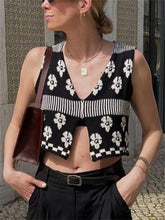 Lunivop Printed Vintage Fashion Cropped Top Vest For Women Contrast Fashion Sleeveless Summer V-Neck Tank Top Female Y2k Top New