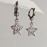 Lunivop Korean Fashion Cute Star Swirl Earrings Gothic Charms Rivet Earrings for Women Punk Grunge Jewelry Vintage Accessories Cool