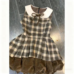 Lunivop Harajuku Dresses Sexy Y2k Sweet Kawaii Ball Gown Bow Women's Dress Winter Short Skirt Plaid Fairycore Fashion Elegant Emo
