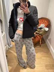 Lunivop Letter Print Tops Summer Girl Tops Grunge Crop Top Streetwear Harajuku Cute Short Sleeve T-shirts Aesthetic 2000s Y2K Clothes