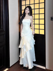 Lunivop Prom Gown Soid Zipper Tiered Shooulder Memaid Dresses Spring Summer French Elegant Luxury Sling Dress Chic New Vestidos