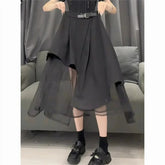Lunivop Summer New Fashion Splicing Korean Design Mid-length Skirt Elegant Ladies Skirt Fashion Vintage Skirt For Women