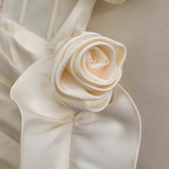 Lunivop Fashion Flower Fold Dress Women's Strapless Fishbone Waist Cinching Slimming Dresses 2025 Summer New Tide