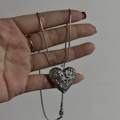 Lunivop Photo frame free shipping silver color for women necklace jewelry silver jewelry fashion cute Heart pendant snake necklace