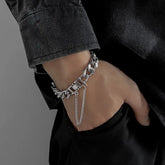 Lunivop Punk Plated Metal Men’s Bracelets Cuban Link Chain On Hand Hip Hop Male Jewelry Gifts