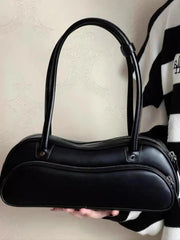 Lunivop High Street Black Underarm Bags Women Versatile Pu Leather Frog Baguette Bag Female Sweet Cool Y2k Handbag Aesthetic