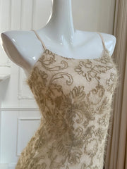 Lunivop Irregular Chiffon Ribbon Dresses For Women Round Neck Sleeveless High Waist Elegant Dress Female Spring 2025 New