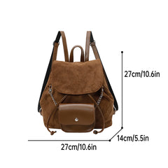 Lunivop Retro College-Style Backpack for Women, New Autumn and Winter Model, Light Luxury Niche High-End Small Backpack for Female Students for Class and Commuting