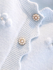 Lunivop Chic Floral Cardigan Sweaters Women Sweet Preppy Style Cute Knitted Coats Fashion Long Sleeve Loose Female Fall Elegant Top