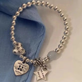 Lunivop Handmade Bracelets for Women Men Star Beaded Bracelet Matching Charm Y2K Personalized Jewelry