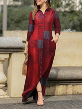 Lunivop Autumn Fashion New Slim Fit Flip Neck Dress Printed Plaid Single Breasted Long Retro Style Commuter Women's Robe