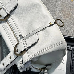 Lunivop Hot Girl White Leather Shoulder Bag Large Capacity Tote Bag Women Designer Luxury Bag Ladies Versatile Commuter Handbag Y2k
