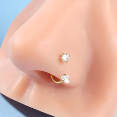 Lunivop 4Pcs Piercing Kit 18G 8mm Horseshoe Rings with Ball Grabber Tool 316L Surgical Steel Nose Lip Cartilage Earring Set