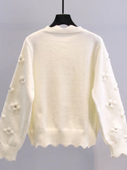 Lunivop Chic Floral Cardigan Sweaters Women Sweet Preppy Style Cute Knitted Coats Fashion Long Sleeve Loose Female Fall Elegant Top