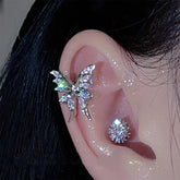 Lunivop New Fashion Bling Zircon Butterfly Earrings for Women Exquisite Copper Studs Sweet Elegant Party Jewelry Wedding Gifts