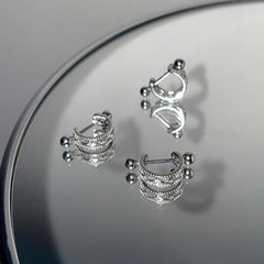 Lunivop New Trendy Cool Star small Hoop Cartilage Earrings for Women Girls Screw Back Punk Gothi Helix Ear Piercing Earrings Jewelry