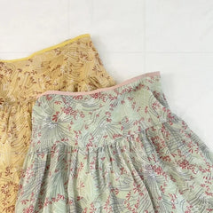 Lunivop Vintage Floral Chiffon Skirts Women Sweet Japanese Style Elegant High Waist Mini Skirts Short Skirts Harajuku Fashion