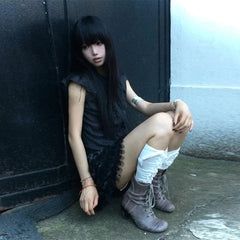 Lunivop Y2k Vintage Shirt Women Ruffled Sleeveless Blouse And Shirt 2000s Japanese Grunge Tops American Retro Tank Tops E-girls