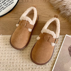 Lunivop Autumn Winter Women Shoes Casual Flats Women Moccasins Soft Loafers Fashion Warm Plush Slip on Female Cotton Shoes