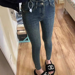 Lunivop High Waist Straight Leg Slim Fit Jeans for Women Spring Autumn Pear Shaped Body New Trendy Stretchy Pencil Pants