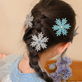 Lunivop 2PCS New Princess Snowflake Girls Lovely Hairpins Children Headwear Hairgrip Hair Clips Barrettes Hair Accessories