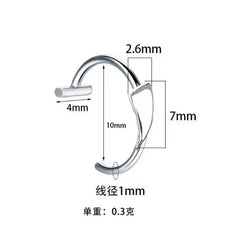 Lunivop Trendy Stainless Steel Punk Fake Piercing LIps Nose Wrap Lip Rings Unisex Nose Ring Women Men Tusk Body Jewelry