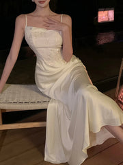 Lunivop White Tight Hip Sexy Beach Style Women's Dresses French Elegant Solid Color Slash Neck Fashion Chic Female Evening Dress