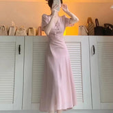 Lunivop Modified Cheongsam Temperament Dress for Women in Summer New Style Waist-hugging to Make Them Look Slim High-end