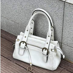 Lunivop Hot Girl White Leather Shoulder Bag Large Capacity Tote Bag Women Designer Luxury Bag Ladies Versatile Commuter Handbag Y2k