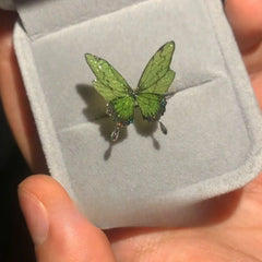 Lunivop Blue Butterfly Drip Oil Enamel Open Ring Women's Party Shining Jewelry The Best Gift for A Girlfriend