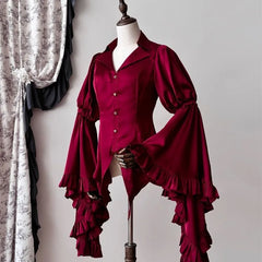 Lunivop Japanese Vintage Elegant Lolita Shirt Women Victorian Gothic Flare Sleeve Blouses Female Y2k Aesthetic Casual Retro Tops Blusas
